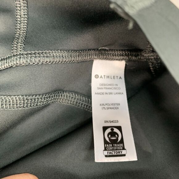 Athleta Sonic Cropped Pant Womens 2XS XXS Olive Stretch Pull On Reflective Ankle - Picture 5 of 14